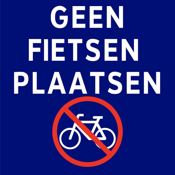 Geen fietsen plaatsen